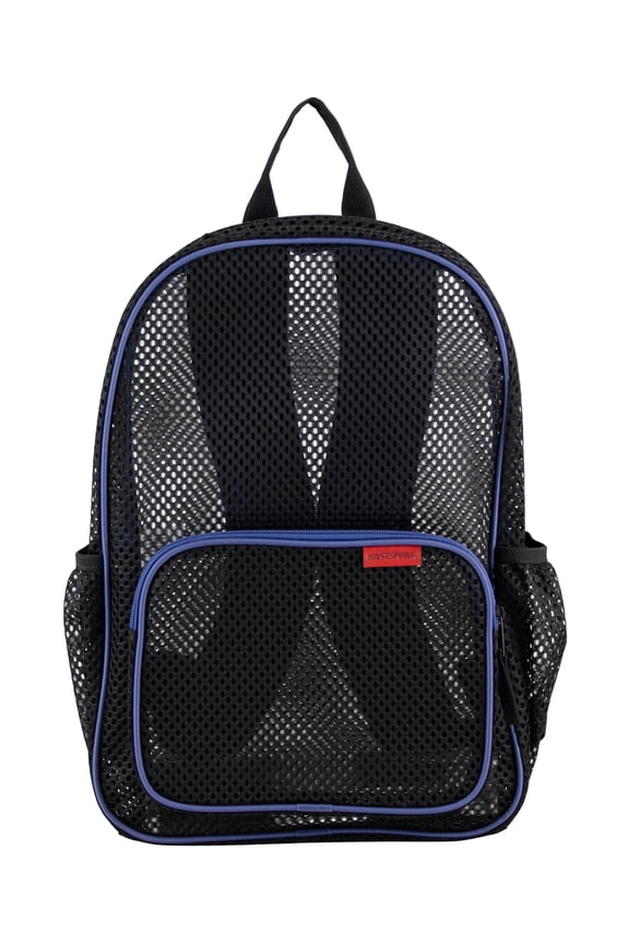 Unisex 16" Success Mesh Backpack, Black/Blue