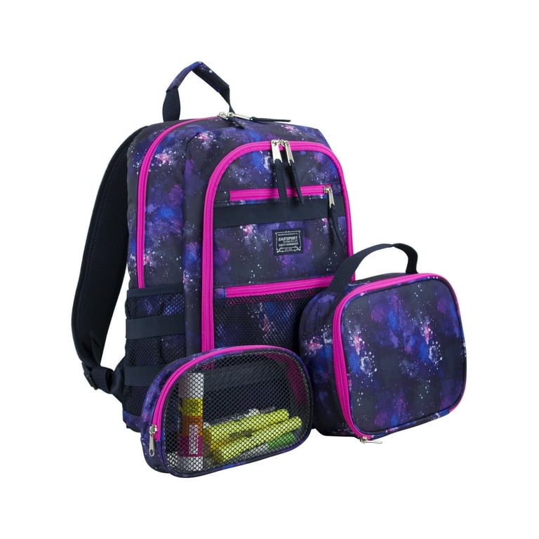 Eastsport Unisex 3-Piece Combo Backpack with Lunch Box and Pouch