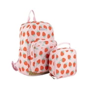Eastsport Unisex 17" Backpack & Lunch Box 2-Piece Set, Strawberry Dream