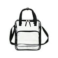 thumbnail interactive-video image 1 of Eastsport Unisex Clear Double Handle Stadium Approved Tote, Black Trim, 1 of 10
