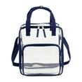 thumbnail image 1 of Eastsport Unisex Clear Double Handle Stadium Approved Tote, Blue Trim, 1 of 9