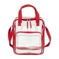 thumbnail image 1 of Eastsport Unisex Clear Double Handle Stadium Approved Tote, Red Trim, 1 of 9