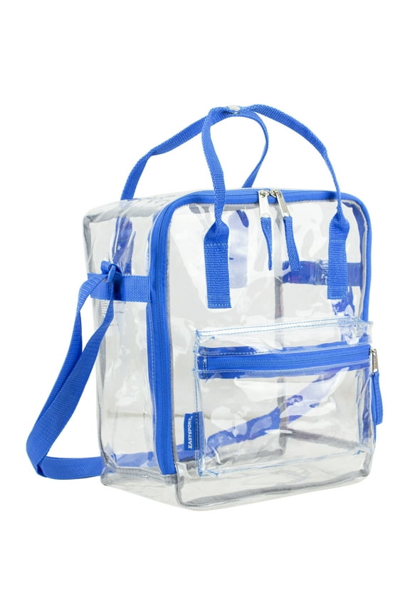 Unisex Stadium Approved Clear Handbag Tote Crossbody, Royal Blue