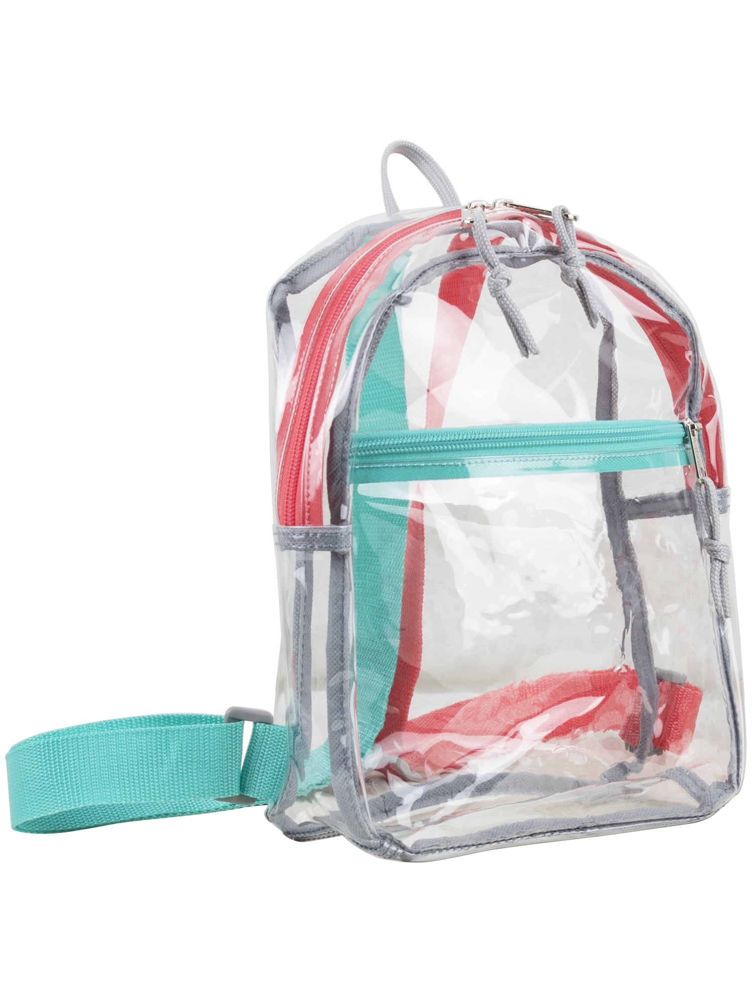 Eastsport Unisex Clear Mini Backpack, Coral Turquoise
