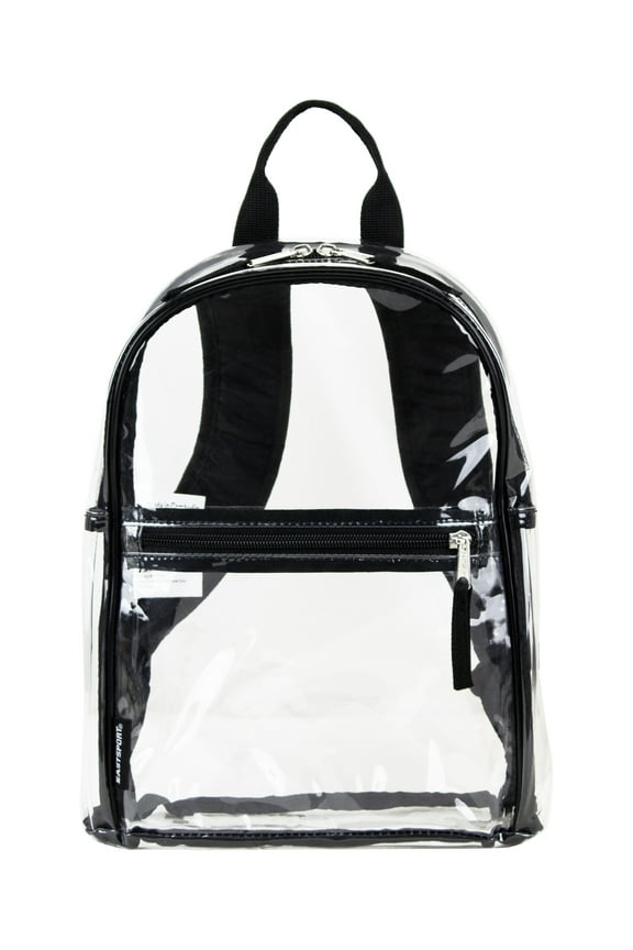 Unisex Clear Mini Dome Backpack, Black Trim