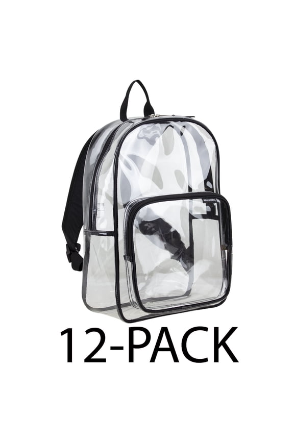 Unisex Clear Spirit Backpack Black 12-Pack Bundle