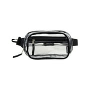 Eastsport Unisex Clear Stadium Approved Crossbody Media Bag, Black Trim