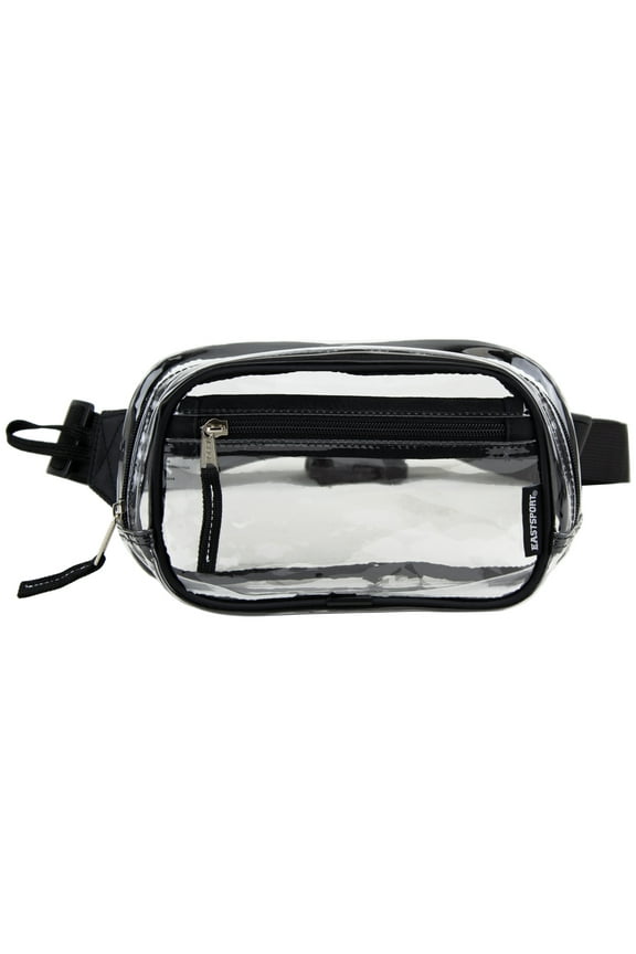 Unisex Clear Stadium Approved Crossbody Media Bag, Black Trim