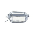 thumbnail interactive-video image 1 of Eastsport Unisex Clear Stadium Approved Crossbody Media Bag, Grey Trim, 1 of 8