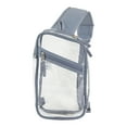 thumbnail interactive-video image 1 of Eastsport Unisex Clear Stadium Approved Sling Gear Bag, Grey Trim, 1 of 8
