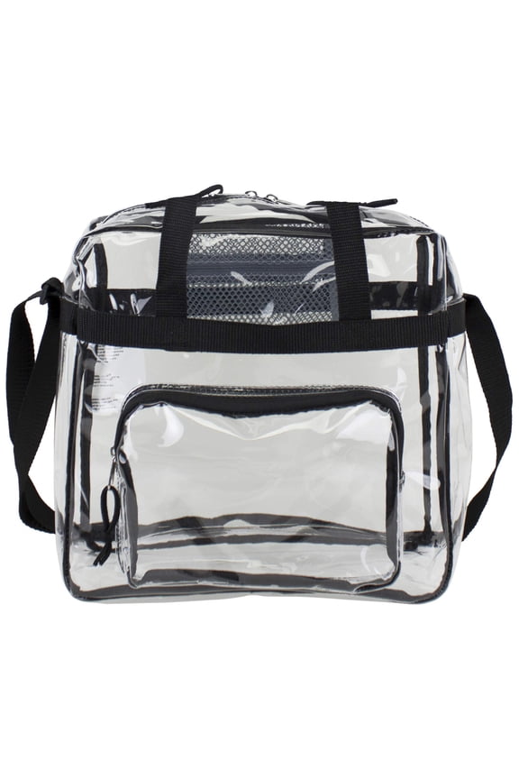 Unisex Clear Stadium Approved Tote Black