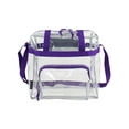 thumbnail image 1 of Eastsport Unisex Clear Stadium Approved Tote Purple, 1 of 6