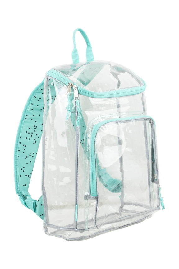 Unisex Clear Top Loader Backpack, Turquoise