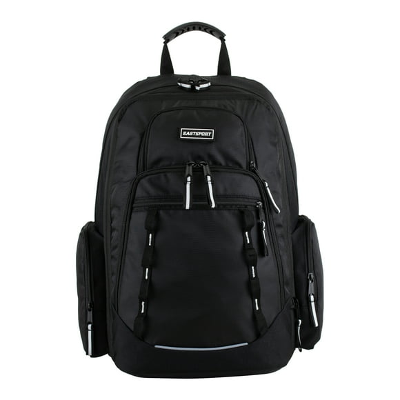 Eastsport Unisex Diamond Expandable Recycled Backpack, Black