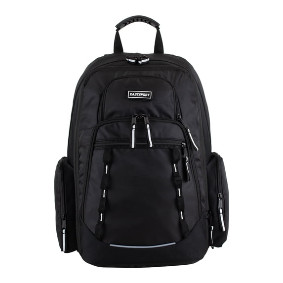 Eastsport Unisex Diamond Expandable Recycled Backpack, Black