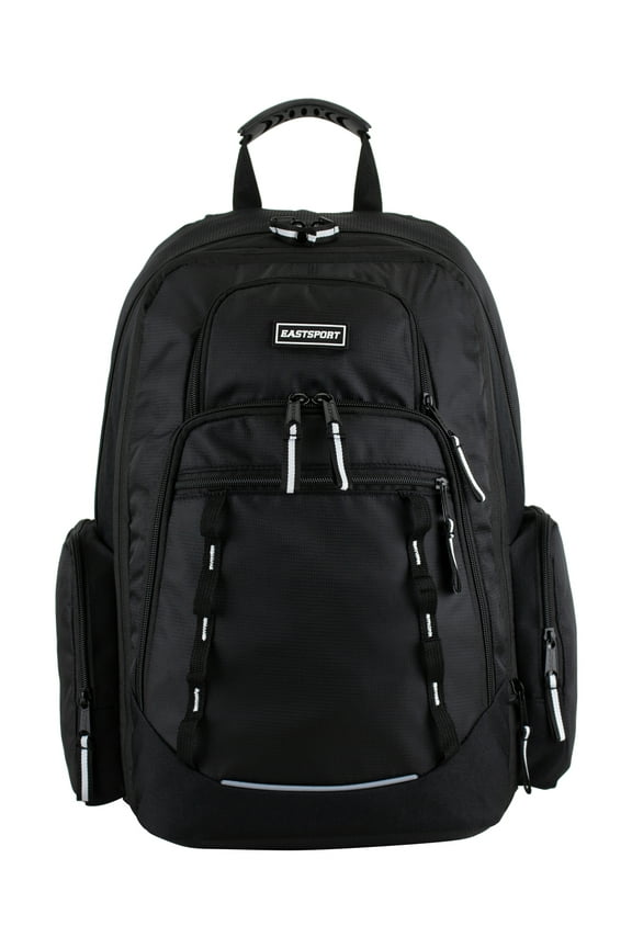 Unisex Diamond Expandable Recycled Backpack, Black