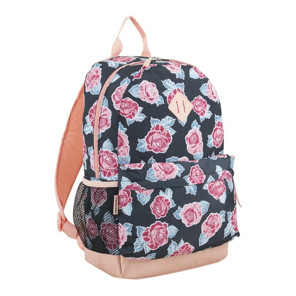 Eastsport Unisex Dome Backpack with Bonus Pouch, Rose Print