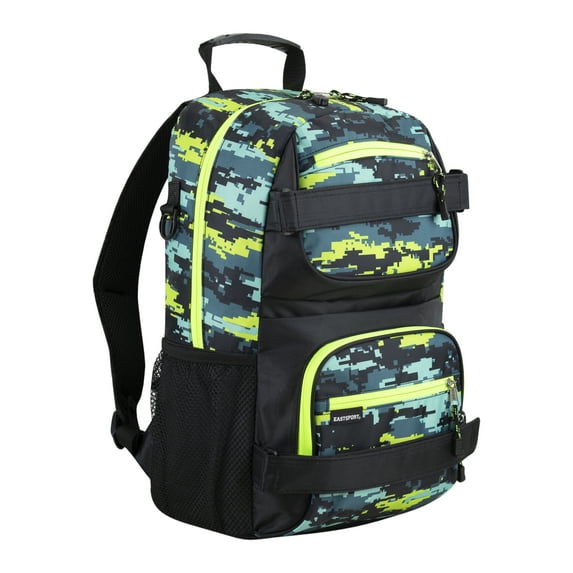 Eastsport Unisex Dual Strap Skater Backpack, Seafoam Camflauge