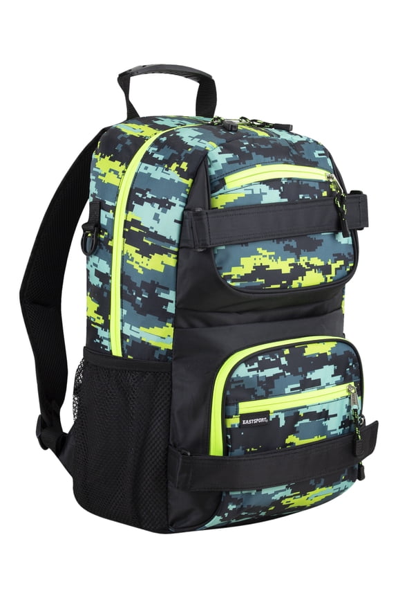 Unisex Dual Strap Skater Backpack, Seafoam Camflauge