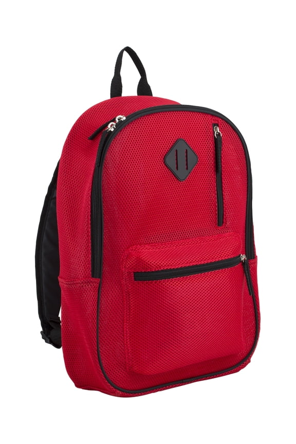 Unisex Elevated Lifestyle Mesh Backpack, Poppy Red