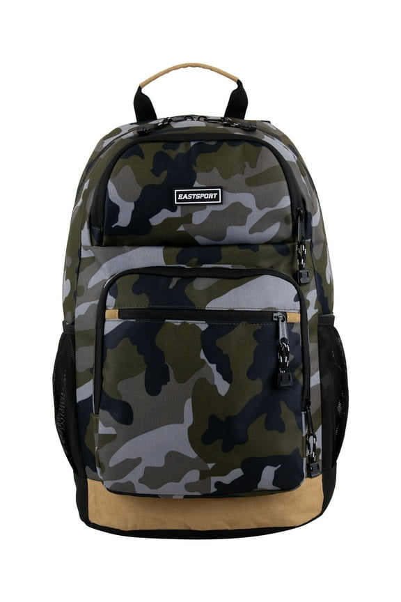 Unisex Essential Backpack, Army Camo/Suede