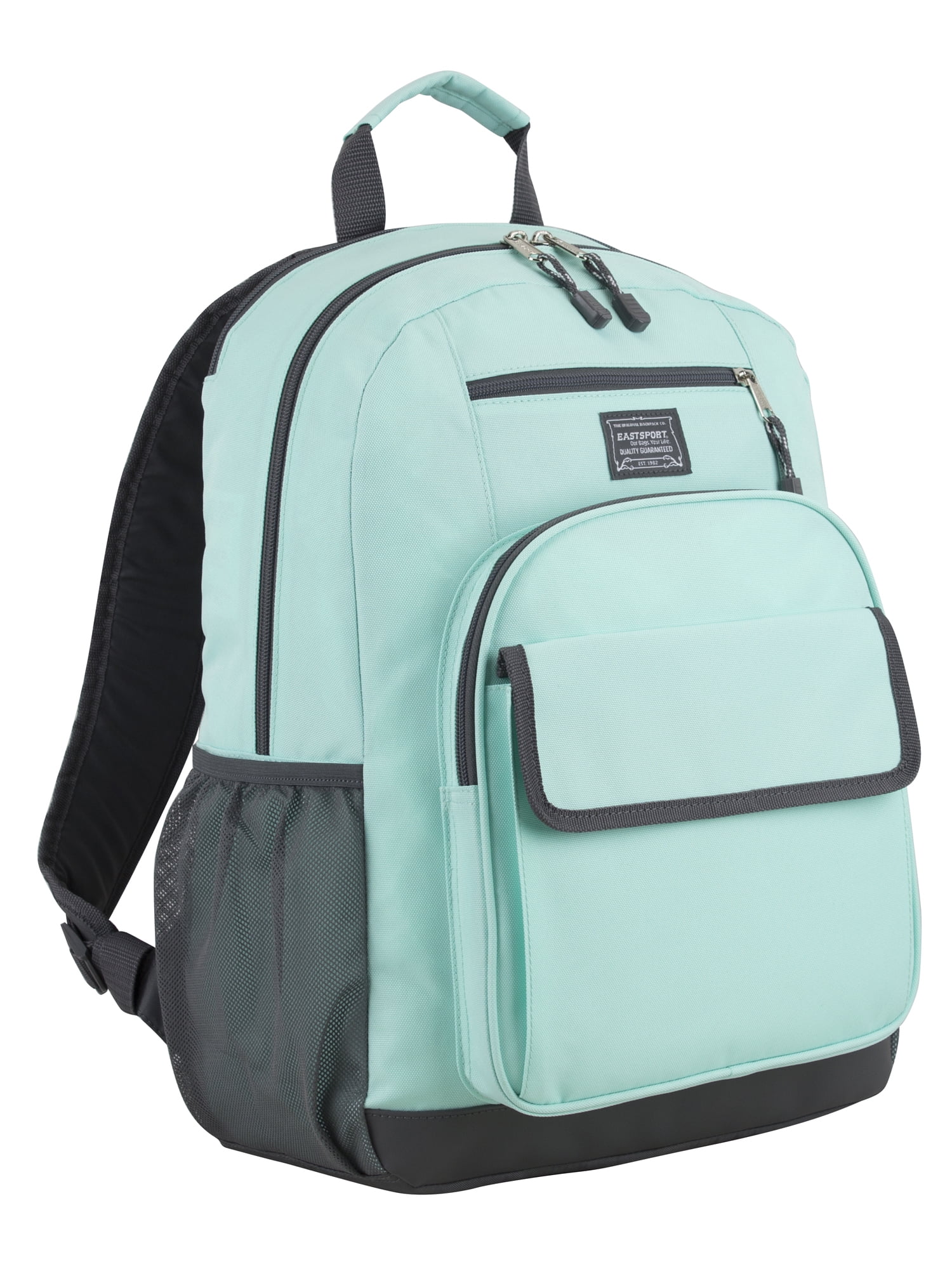 Eastsport Unisex Everyday Tech Backpack, Mint Gray