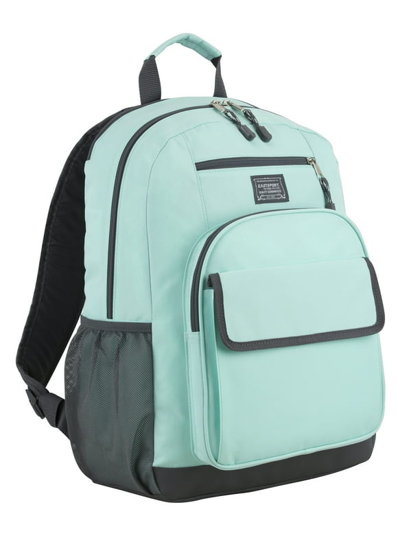 Eastsport Unisex Everyday Tech Backpack, Mint Gray