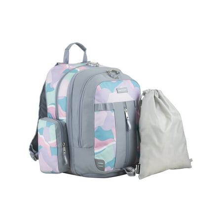 Eastsport Unisex Expandable Backpack with Bonus EasyWash Bag, Abstract Joy