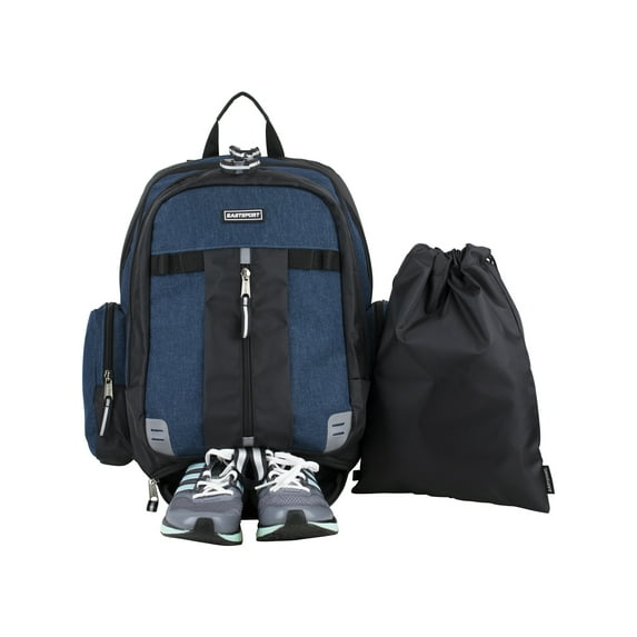 Eastsport Unisex Expandable Backpack with Bonus EasyWash Bag, Teal