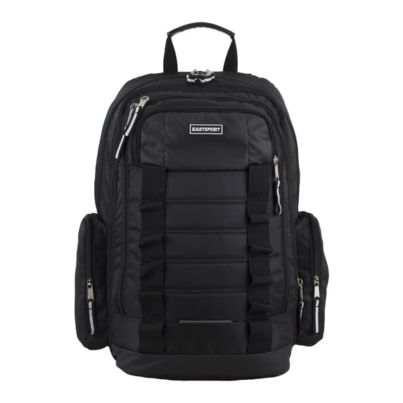 Eastsport Unisex Expandable Team Recycled Backpack, Black