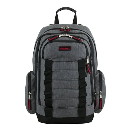 Eastsport Unisex Expandable Team Recycled Backpack, Dark Gray Heather