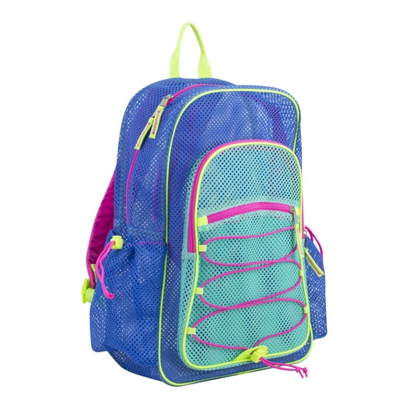 Eastsport Unisex Large Mesh Backpack with Bungee, Dynamic Blue