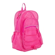 Eastsport Unisex Large Mesh Backpack with Bungee, Pink Sizzle