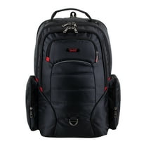 Eastsport Unisex Limited Magnus Tech Backpack, Black with Red