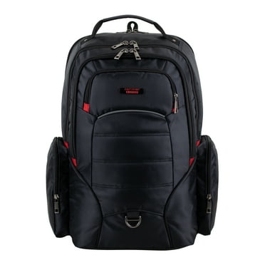 Eastsport Unisex Limited Magnus Tech Backpack, Black with Red