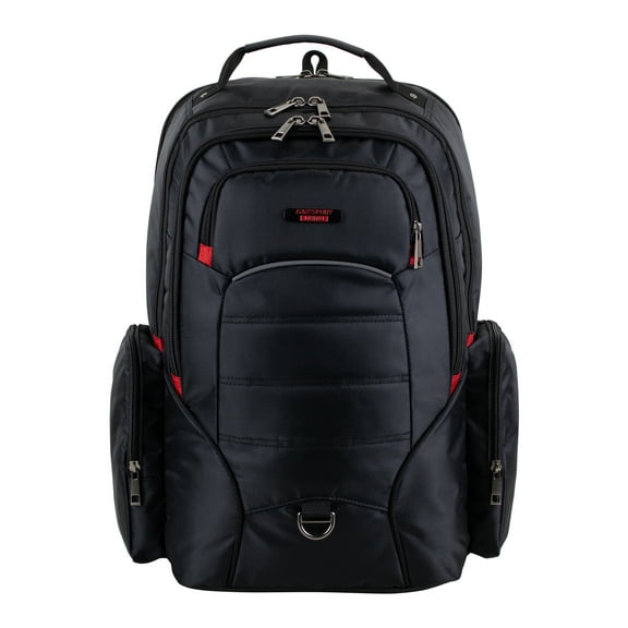 Eastsport Unisex 19" Limited Magnus Tech Backpack, Black/Red