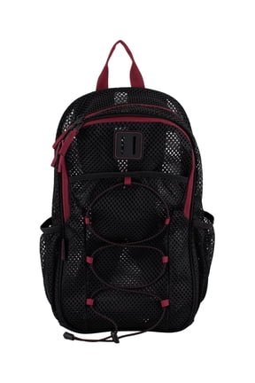 Unisex Magna Pro Mesh 17" Backpack, Black/Tibetan Red