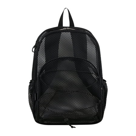 Eastsport Unisex Mesh Bungee Backpack with Padded Shoulder Straps, Black