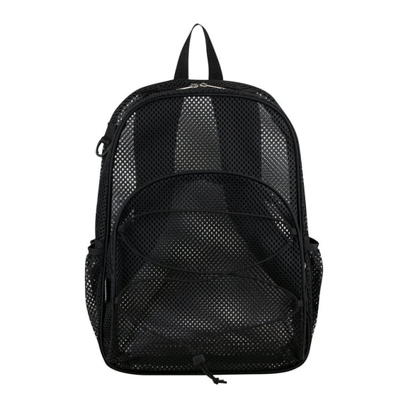 Eastsport Unisex Mesh Bungee Backpack with Padded Shoulder Straps, Black