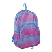 Eastsport Unisex Mesh Bungee Backpack with Padded Shoulder Straps, Pink Blue