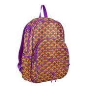 Eastsport Unisex Mesh Bungee Backpack with Padded Shoulder Straps, Purple Rainbow Print