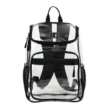 Eastsport Unisex Myth Pro Top Loader Clear 16" Backpack, Black