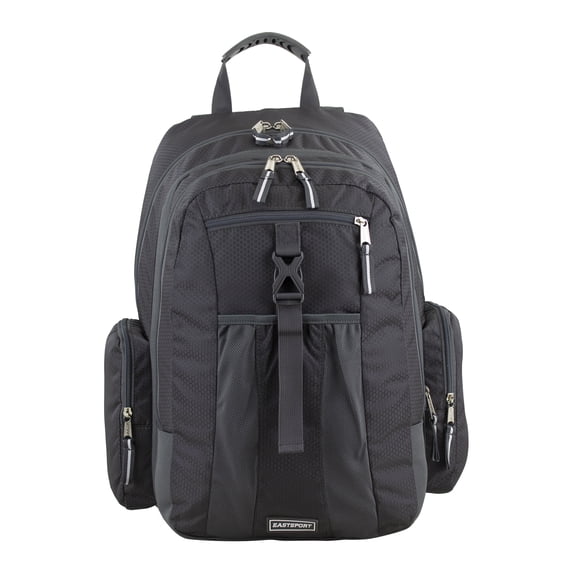Eastsport Unisex 19" Premier Expandable Recycled Backpack, Charcoal
