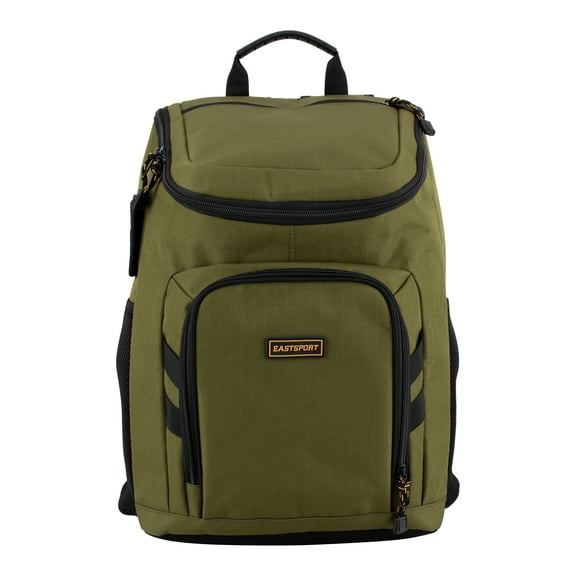Eastsport Unisex Prince Top Loader 17" Backpack, Dark Olive Ripstop
