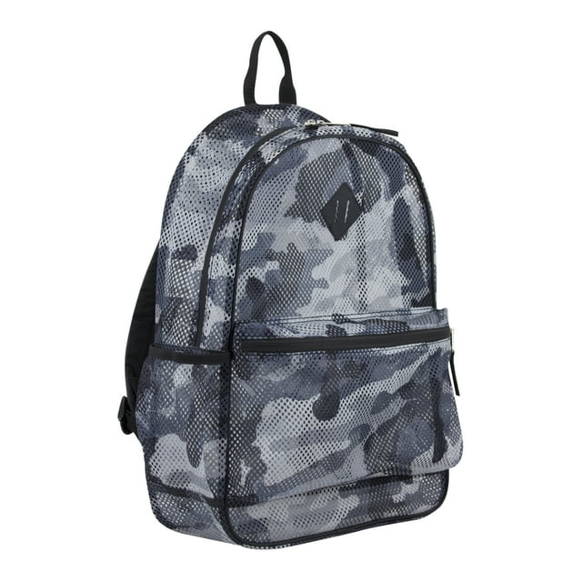 Eastsport Unisex Printed Mesh Backpack with Lashtab, Gray Camo
