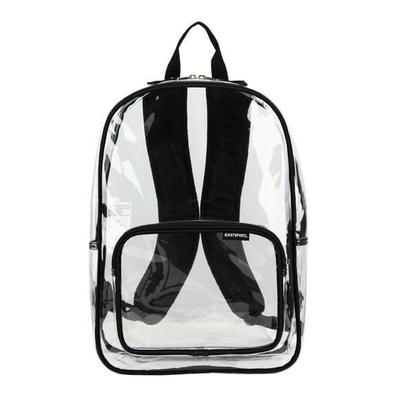 Eastsport Unisex Spark Clear 16" Backpack, Black