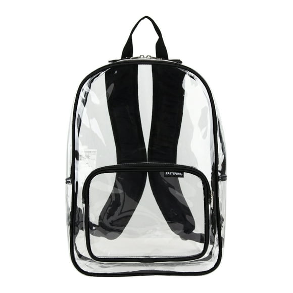Eastsport Unisex Spark Clear 16" Backpack, Black