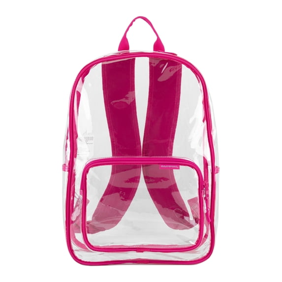Eastsport Unisex Spark Clear 16" Backpack, Fiery Pink