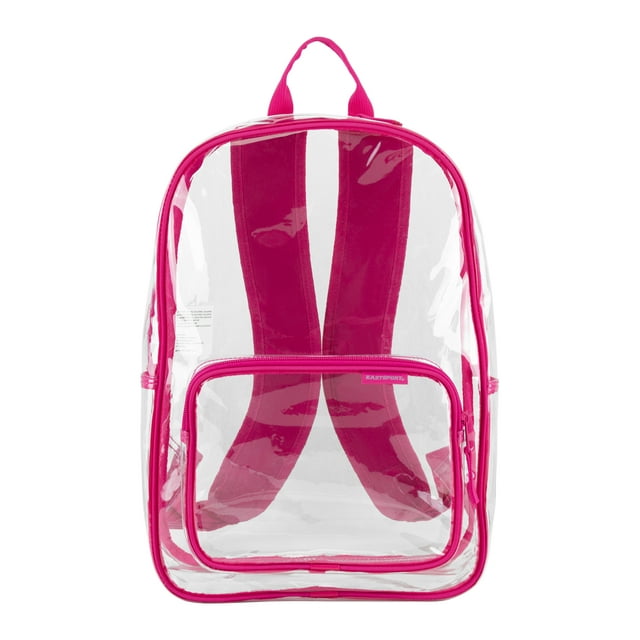 Eastsport Unisex Spark Clear 16" Backpack, Fiery Pink