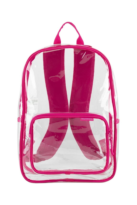 Unisex Spark Clear 16" Backpack, Fiery Pink